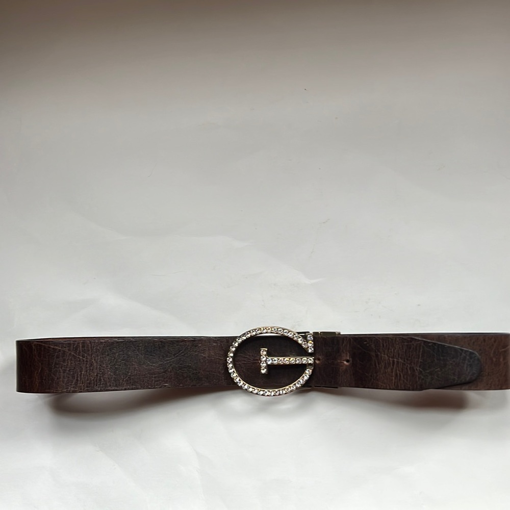 Guess Vintage womens brown leather belt